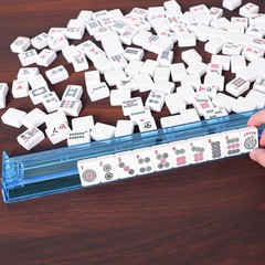Classic American Mahjong Set with Pushers, Racks and 166 Scratch-Resistant Tiles