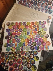10 Sheets UnPunched Pogs Milk Caps Game Cap club, presidents + bonus boards