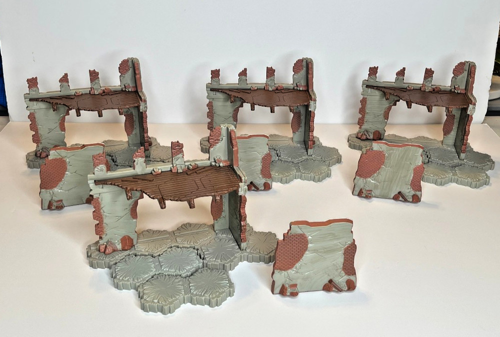 Lot of HeroScape Terrain Marvel Battle Of All Time Breakable Wall Sections Card