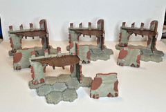 Lot of HeroScape Terrain Marvel Battle Of All Time Breakable Wall Sections Card