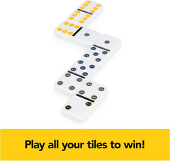 Spin Master Games Mexican Train Dominoes Set in Metal Case Classic Game