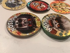 ALL Poison Lot of Pogs Skull 8 Ball + 2 Metal Slammers 90s Retro Nostalgia Rare