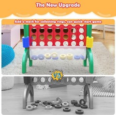 1.9 Ft Giant 4-in-A-Row Connect Game for Family Fun – Portable Indoor/Outdoor