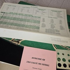 1972 1971 Season Strat-O-Matic Pro Football Sports Board Game missing Steeler