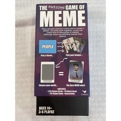 The Awesome Game of Meme Cards Game Box Ages 14+ 3-6 Players Fast Shipping Game