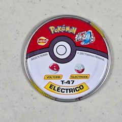 Pokemon Silver Tazos Electrode T-47 2007 Sabritas Mexico Nintendo Pog Coin