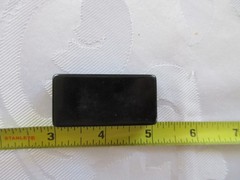 Vtg Puremco Super Thick 1/2” Marblelike Black Professional Dominoes USA #816