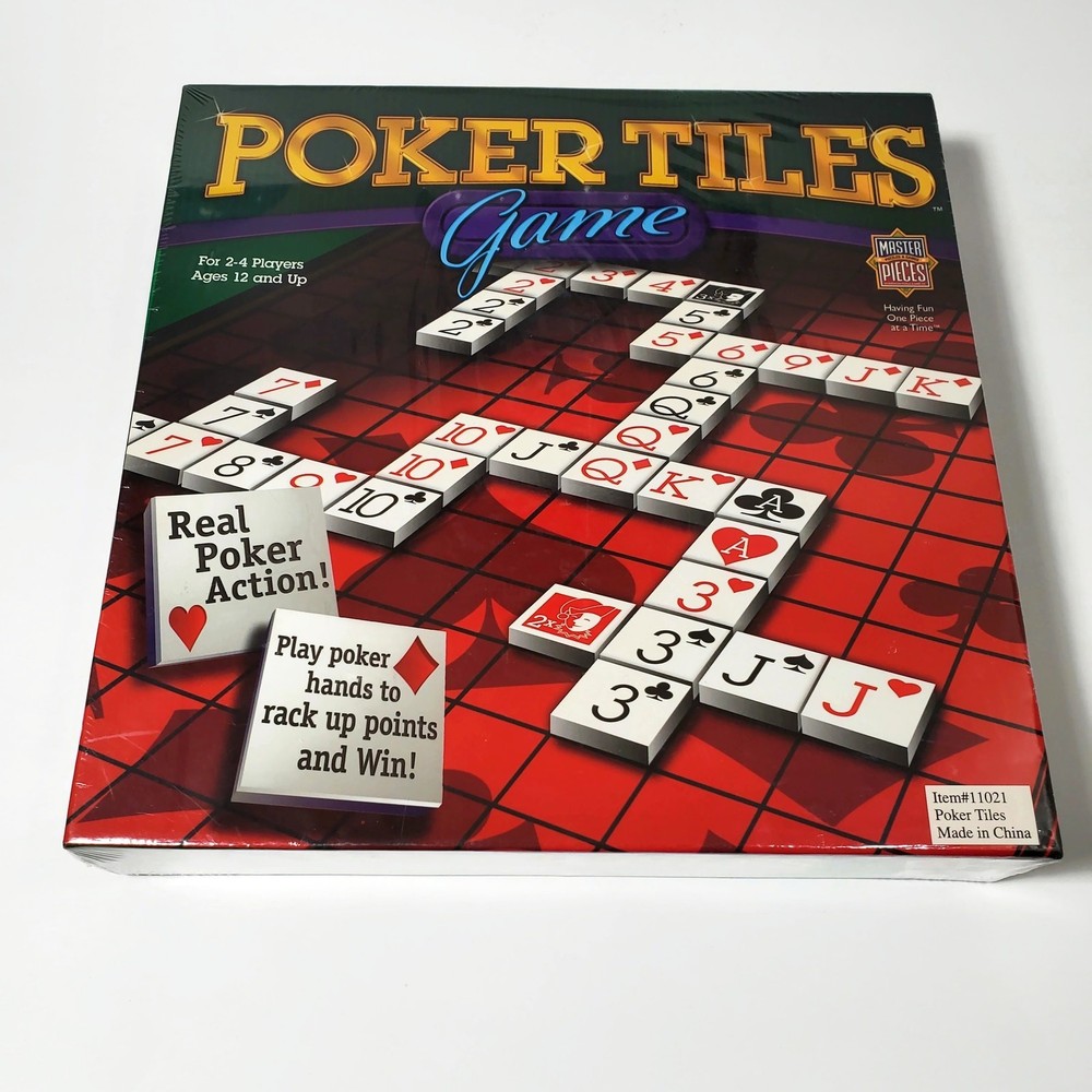 Master Pieces Poker Tiles Game 2-4 Players Ages 12 and UP New