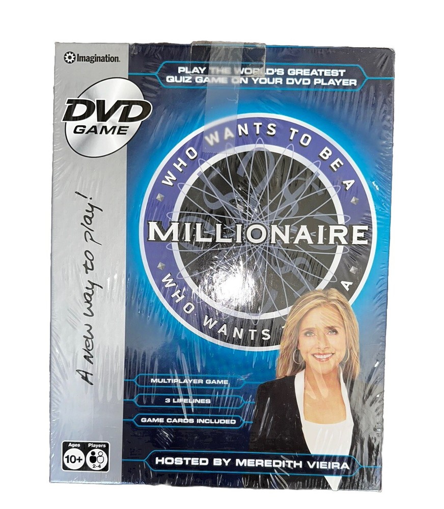New Who Wants To Be A Millionaire? DVD Game w/ Host Meredith Viera Board Game