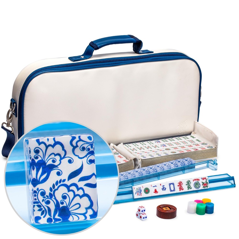 Yellow Mountain Imports American Mahjong 21.1 x 10.2 x 2.8 inches, Off-white