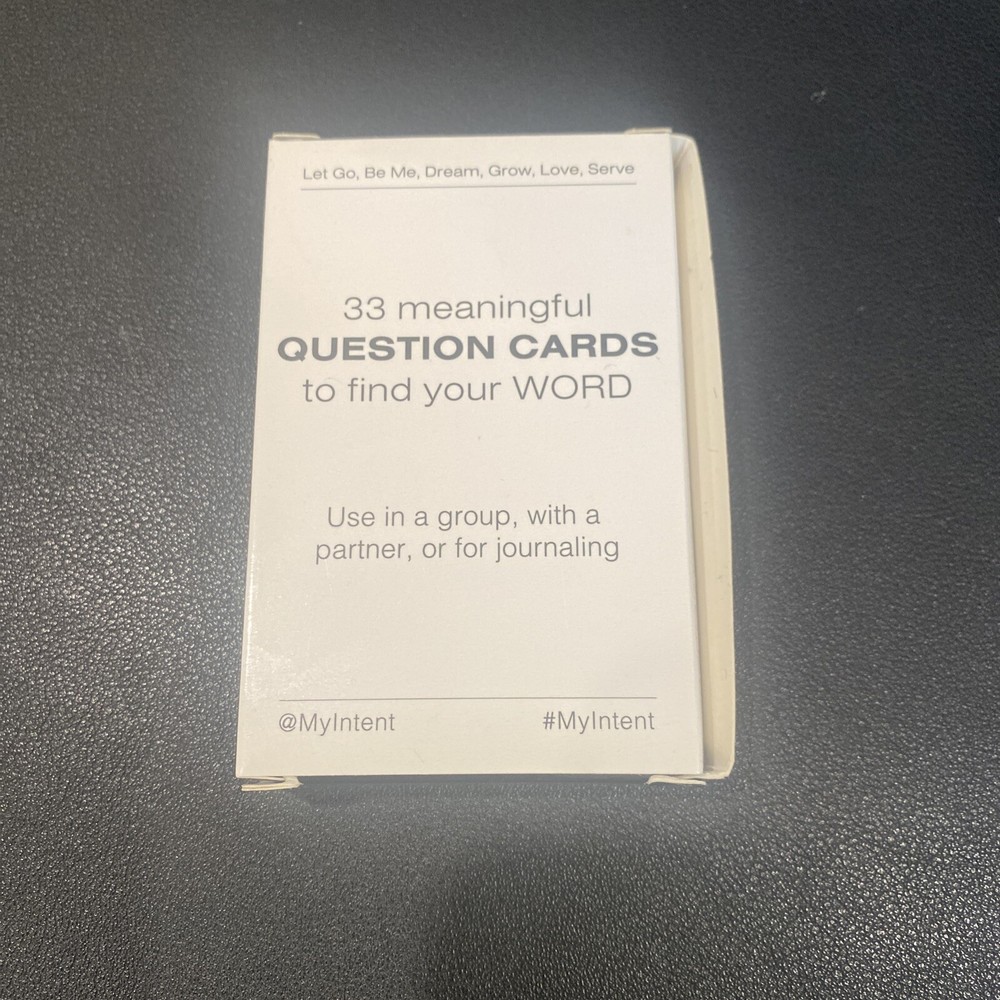 What’s Your Word? 33 Meaningful Question Cards My Intent Self Help New