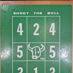 Vintage Drueke No 403 Shoot The Bull Magnetic Wall Art Bar Pub Party Family Game
