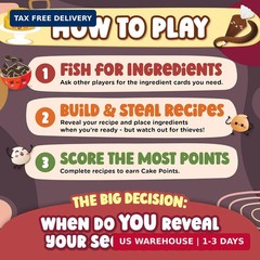 Secret Recipes – Go Fish-Style Strategy Card Game – for Kids, Teens, and Adults