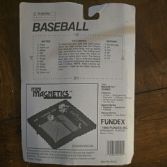 VTG Fundex Mini Magnetics Baseball Travel Game Case Fun Car Sports New
