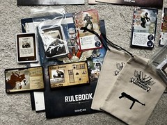 Various V Sabotage Board Game Cards, Pieces, Books