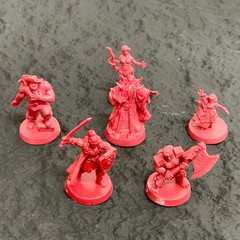 6pcs Mentor Dwarf Bard Druid Knight Hero Warriors Heroquest Board Game Minis Toy
