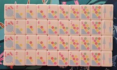New Florida America Pink Mahjong Tile Set 160 Mah Jong Tiles