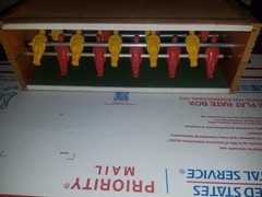 Foosball ! Folding 30″ Wooden Tabletop Futbol Soccer Travel Game Vintage Estrela