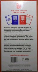 Never Have I Ever The Game of Poor Life Decisions – Drinking Game 17+