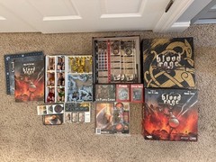 CMON Blood Rage Kickstarter Exclusives Board Game Lot + Expansions + Insert