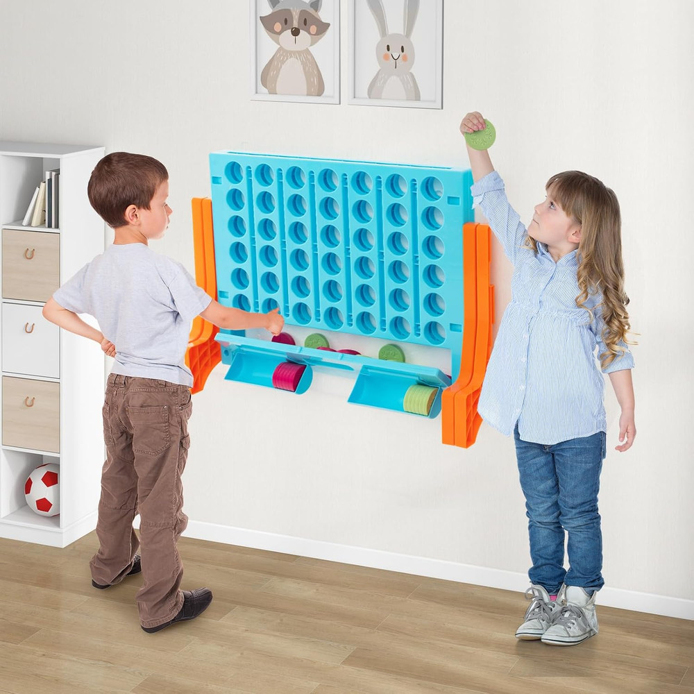 Giant 4-In-A-Row, Wall Mounted & Tabletop Four Connect Game, Indoor Outdoor Boar