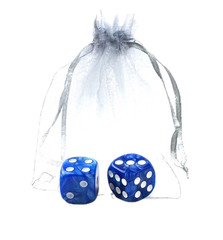 Mahjong Mat Floral Blue, printed Game Instructions, Neoprene Back, Large 31″