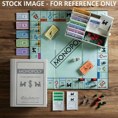 Scrabble Monopoly Clue Vintage Bookshelf Board Game Collection Open Box Used