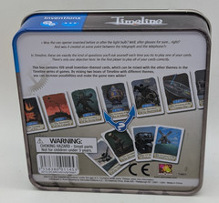 4 Timeline Card Game Metal Tin Historical Events Diversity Inventions Science