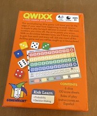 QWIXX A Fast Friendly Dice Game by Gamewright