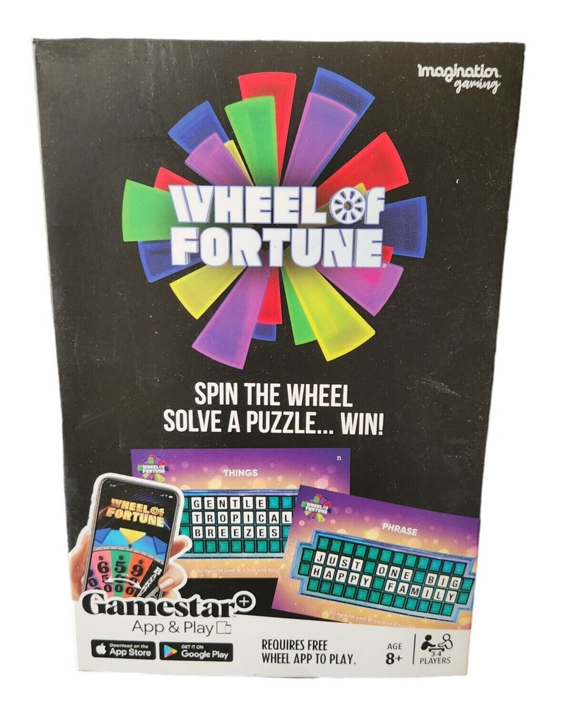 Imagination Gaming Wheel of Fortune App Play Card Game 3-4 Players Ages 8+ NEW