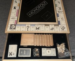 Monopoly Luxe Edition Maple Wood Cabinet Luxury Premium Game Board