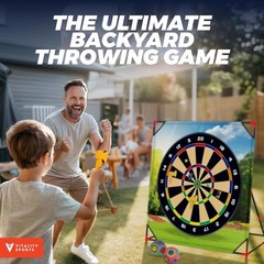 4-in-1 Backyard Sport Game Set: Golf, Axe Throwing, Soccer & Bean Bags