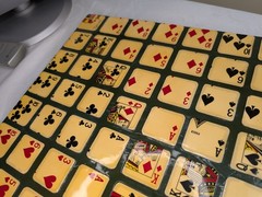 Vintage One-Eyed Jack Sequence Game Board – Handmade 18″ Square, Wood & Epoxy