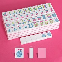 NEW 1.2″ American Mahjong Tile Set 166 Pink Tiles Only No Racks