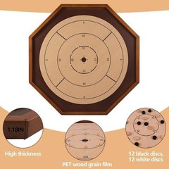 Crokinole Board Game – 27 Inch Large Classic Board Game.Deluxe Tournament Crokin