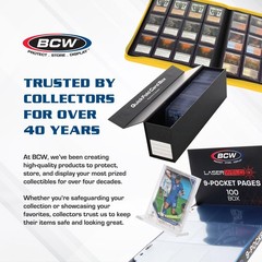BCW Top Loader Binder | 9-Pocket LX Album | Black 3×4 inches,