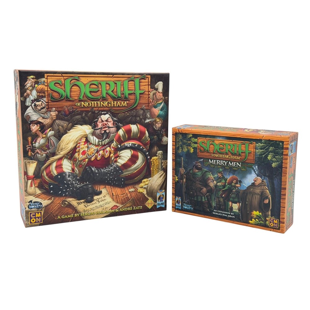 Arcane Wonders Sheriff Of Nottingham Board Game Merry Men Expansion Bundle Set