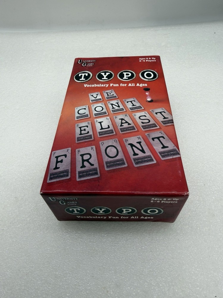 Typo Vocabulary Fun for All Ages A Word Card Game by University Games Complete!