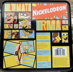 Ultimate Nickelodeon Trivia Game 2002 Tin Box 125 Bonus Questions – COMPLETE SET