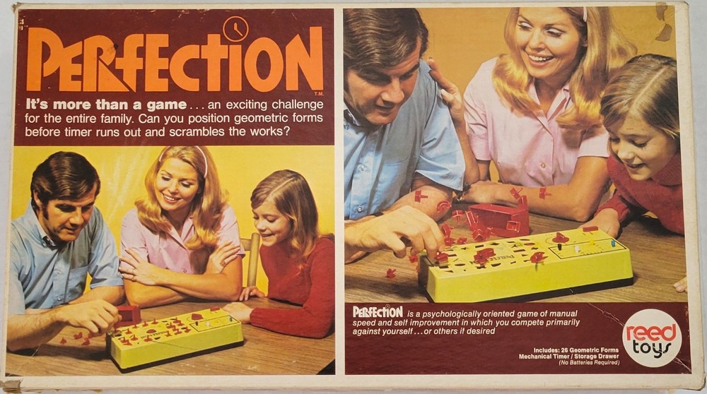 PERFECTION Vintage 1973 Reed Toys Game w/Original Box -TESTED AND WORKS