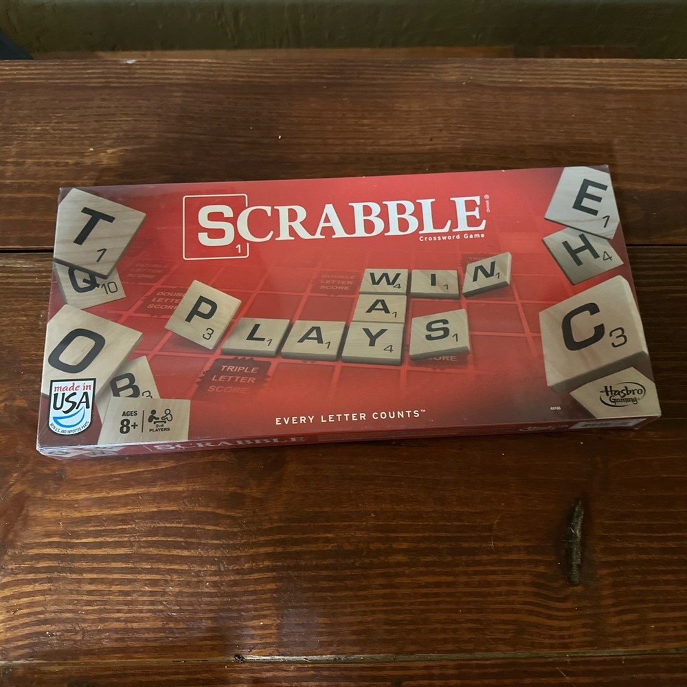 Scrabble Board Game – Crossword NEW Factory SEALED – 2013 Hasbro COMPLETE