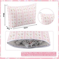 Empty Mahjong Bags Set for Tiles and Racks 24x13x4.7 Inch American Mahjong Ca…