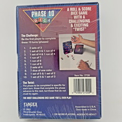 Phase 10 Dice – Fundex Games (1993) Vintage New Sealed