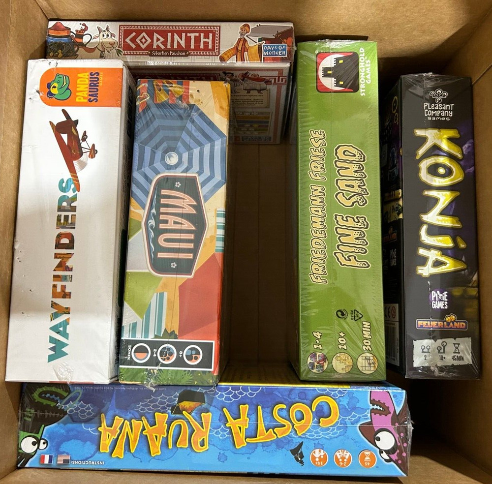 Lot of 6 – Board Game MSRP $160 Maui, Konja, Corinth, Costa Ruana, Fine Sand
