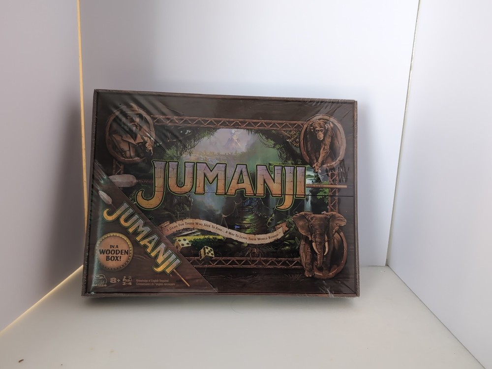 Jumanji The Game in a Real Wooden Box Edition Adventure Board Game – Sealed