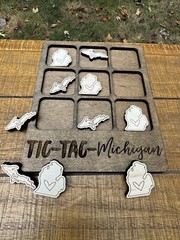 Tic Tac Toe Michigan Game, Table Games, Tic Tac Toe Game, State Of Michigan, New