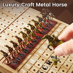 Horse Racing Board Game with 11 Luxury Metal Horses, Horse Race Board Games H…