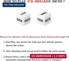 Romantic Naughty Dice Set for Adults Games, Date Night Dice Couples Gift, Fun Ni