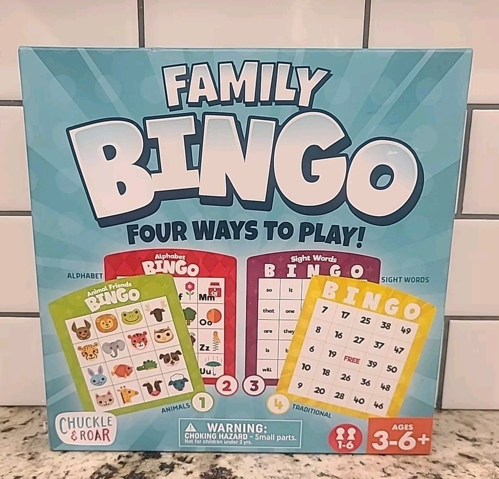 Chuckle & Roar Family Bingo – Kids Educational Bingo Game. Sealed Box