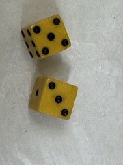 Vintage 1954 Monopoly Game Yellow Box Wooden Tokens Incomplete. See Description.